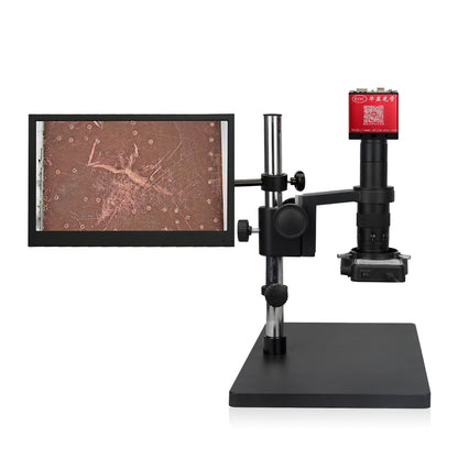 EOC Microscope Monocular Optical Zoom LED 2K LCD Screen Measuring Video Digital Microscope Mobile Repair Camera
