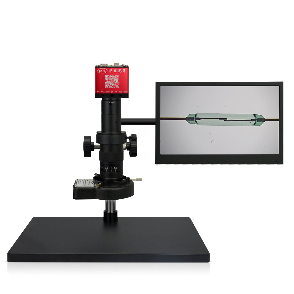 EOC Microscope Monocular Optical Zoom LED 2K LCD Screen Measuring Video Digital Microscope Mobile Repair Camera