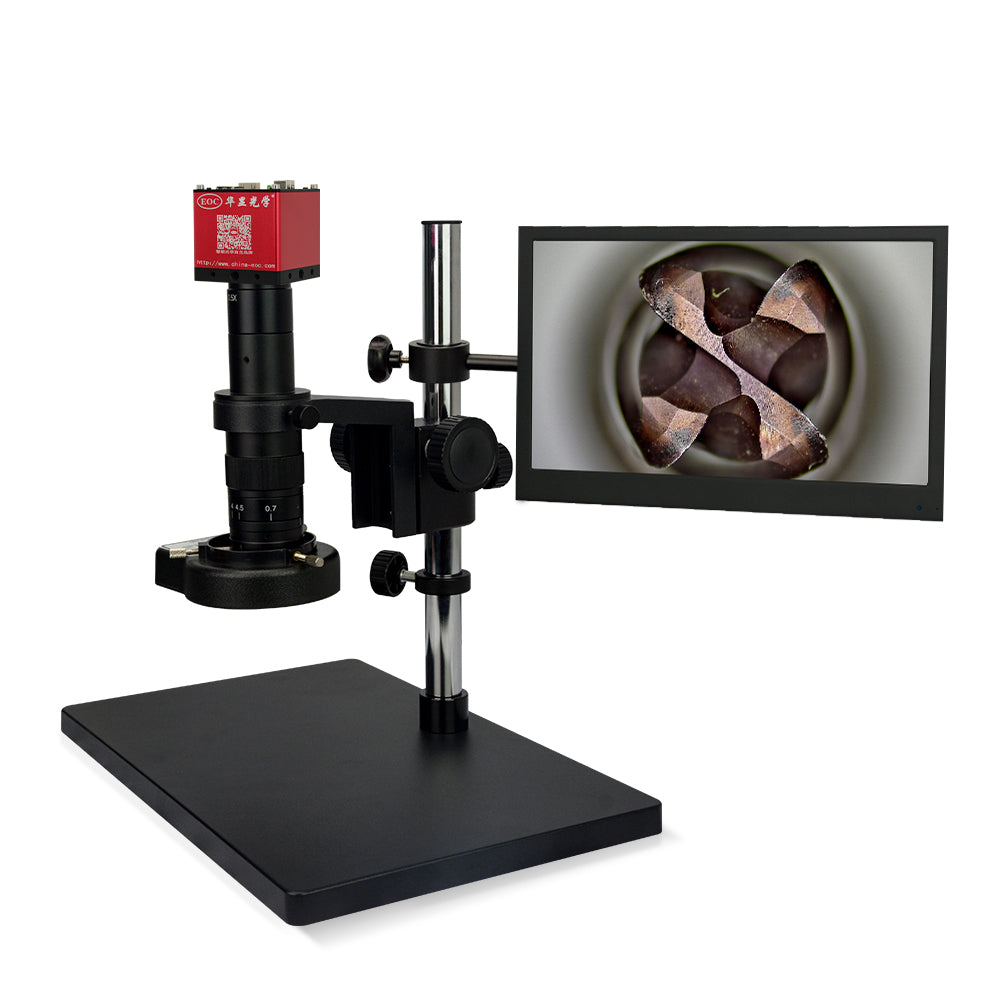 EOC Microscope Monocular Optical Zoom LED 2K LCD Screen Measuring Video Digital Microscope Mobile Repair Camera