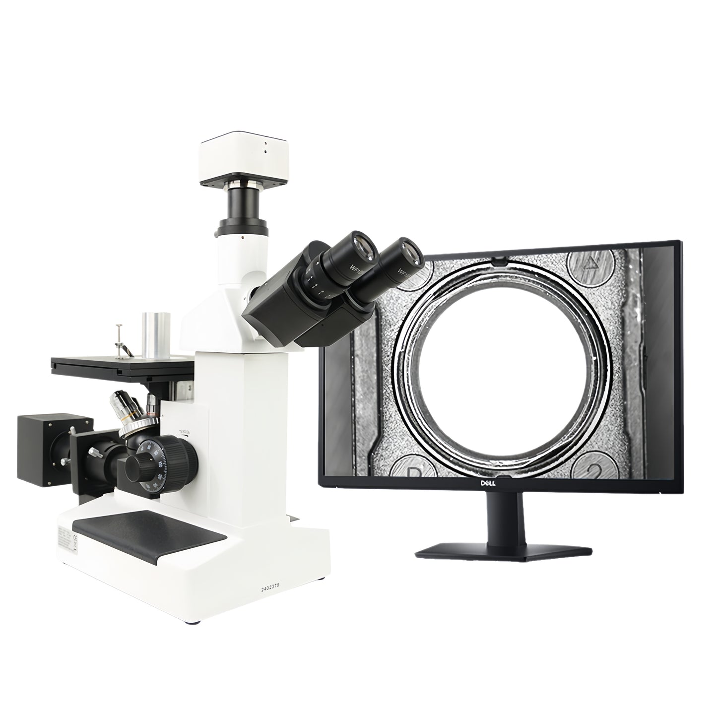 EOC MJ203F Inverted Stereo Trinocular Metallurgical Optical Digital Microscope with 60MP Camera USB3.0 Connection