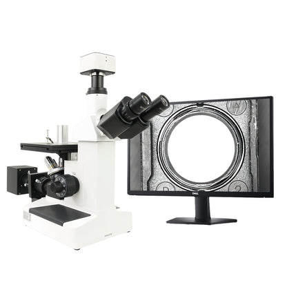 EOC MJ203F Inverted Stereo Trinocular Metallurgical Optical Digital Microscope with 60MP Camera USB3.0 Connection