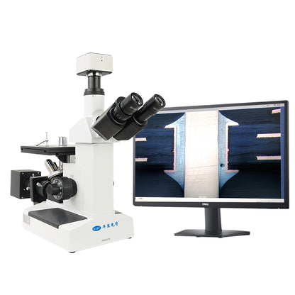 EOC MJ203F Inverted Stereo Trinocular Metallurgical Optical Digital Microscope with 60MP Camera USB3.0 Connection